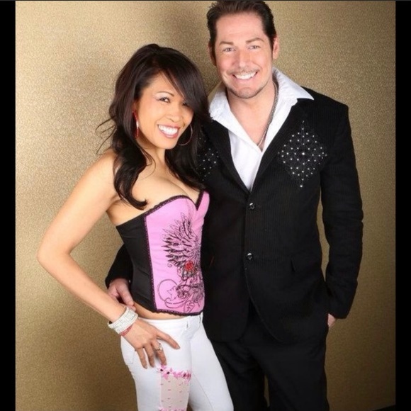 New! Sexy Printed Corset with Rhinestones - Picture 4 of 6